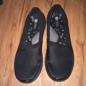 Black slip on shoes